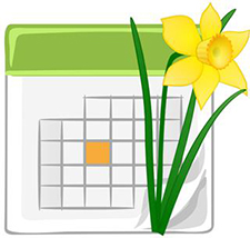 flower and calendar