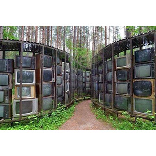 Wall made of televisions