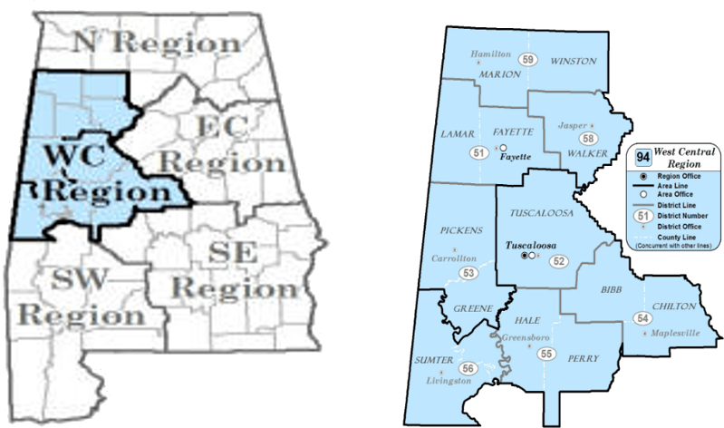 Area code change map