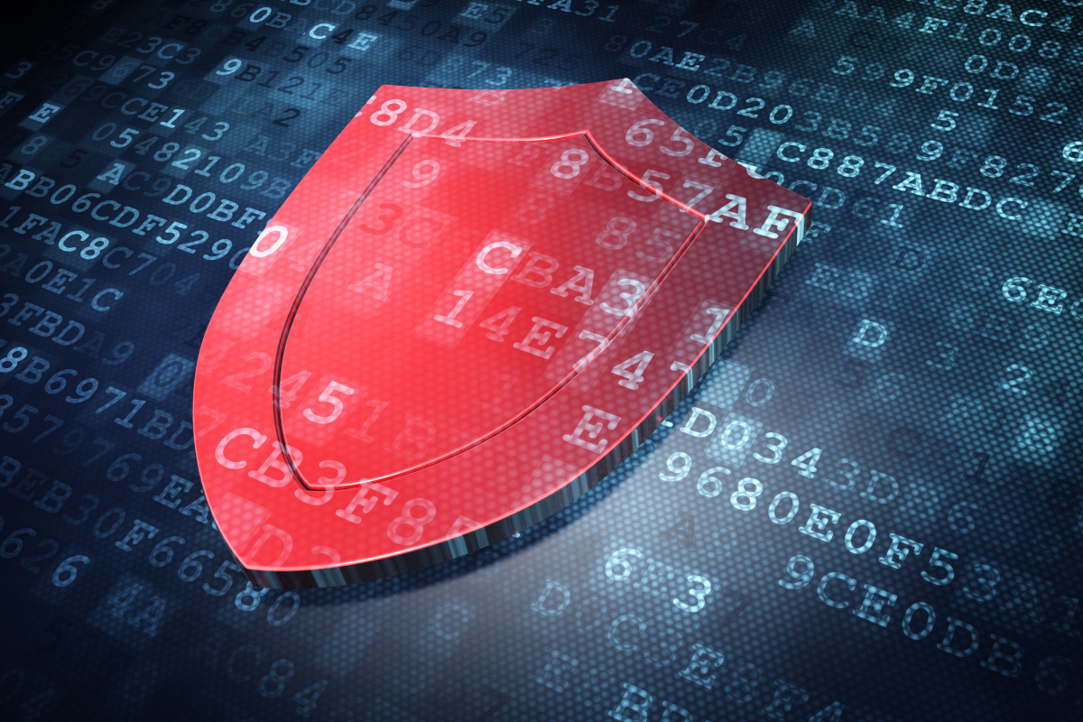a red shield conveying the concept of security
