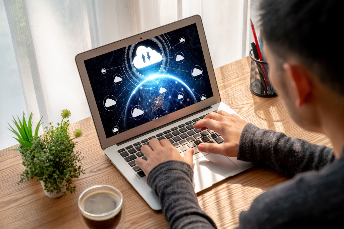 Man working on computer