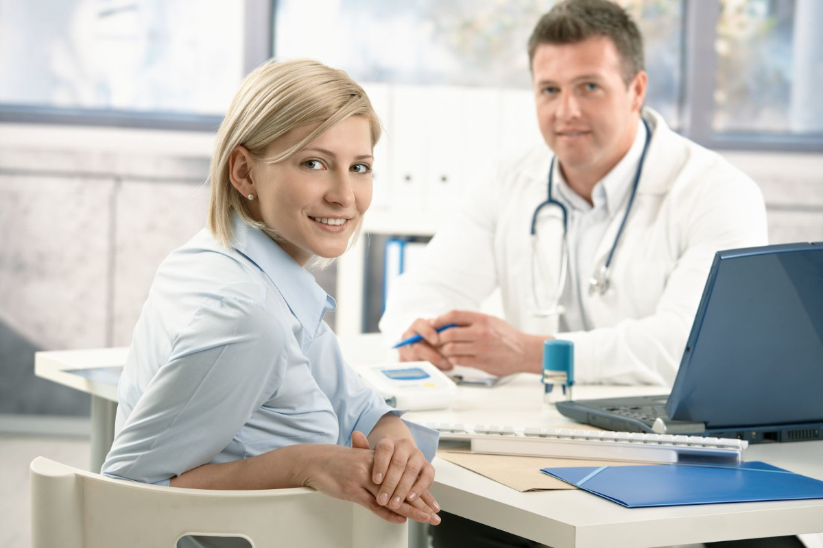 Woman at Doctors Office