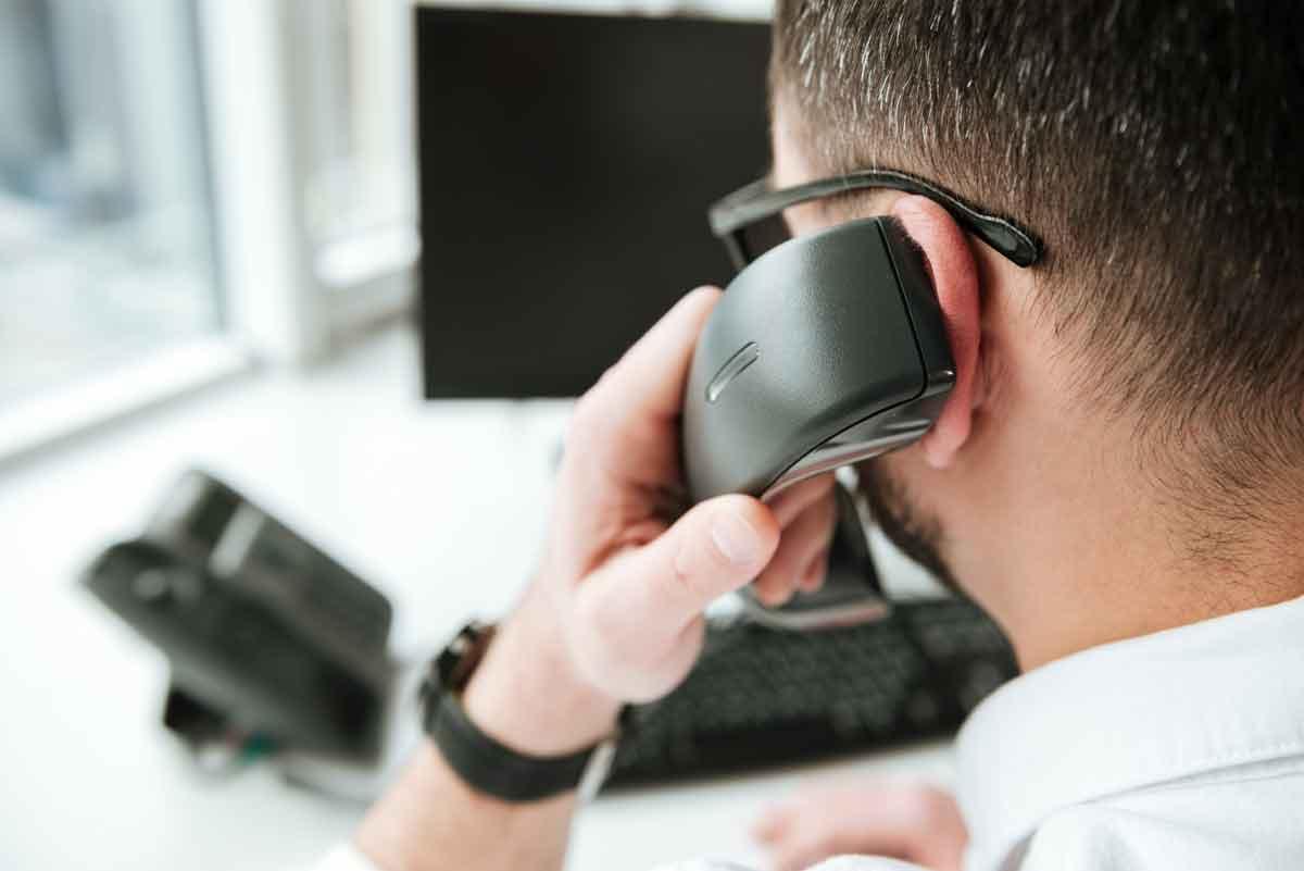 Man talking on phone
