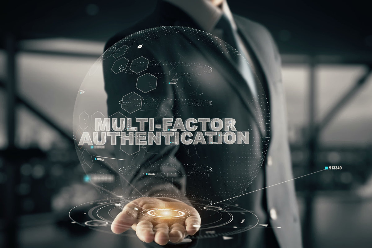 Multifactor authentication technology concept