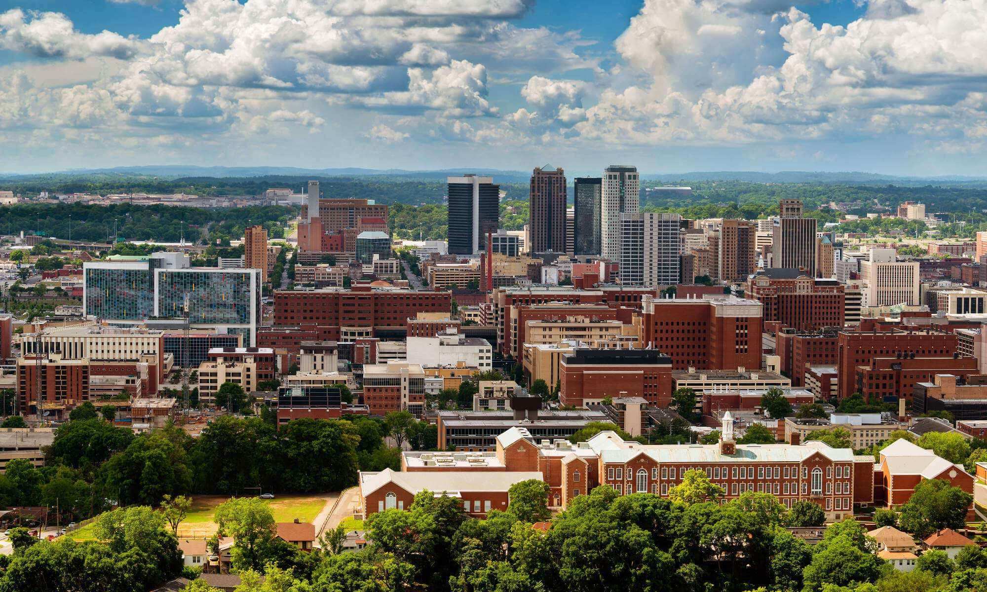 View of downtown Birmingham, Alabama from Vulcan Park