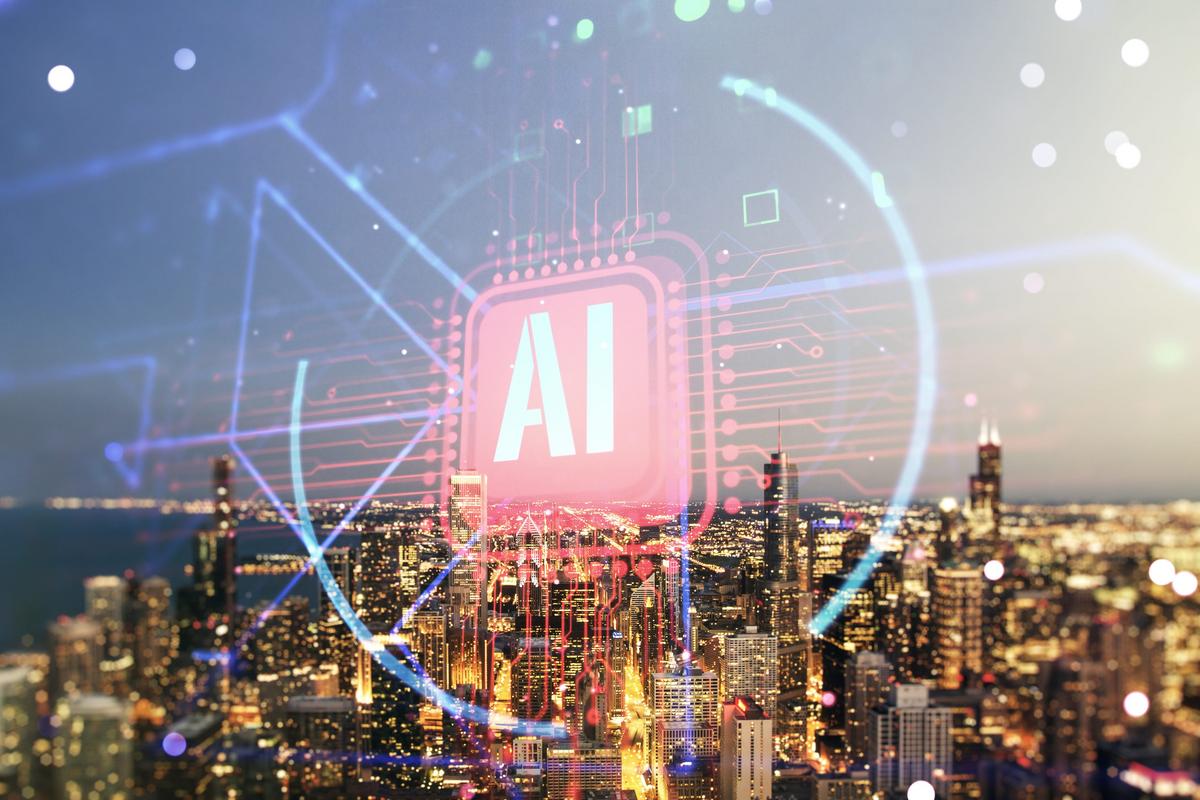 AI hologram display showing advanced artificial intelligence technology and digital innovation.