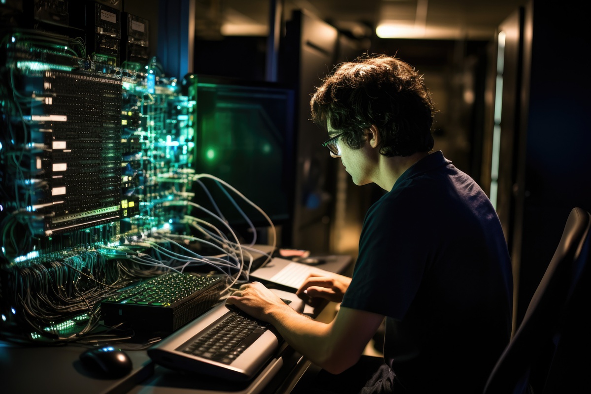 Network Technicians Working